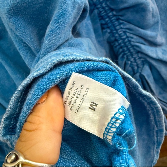 NWOT j. Her Blue Ruched Women's Top - Picture 6 of 6